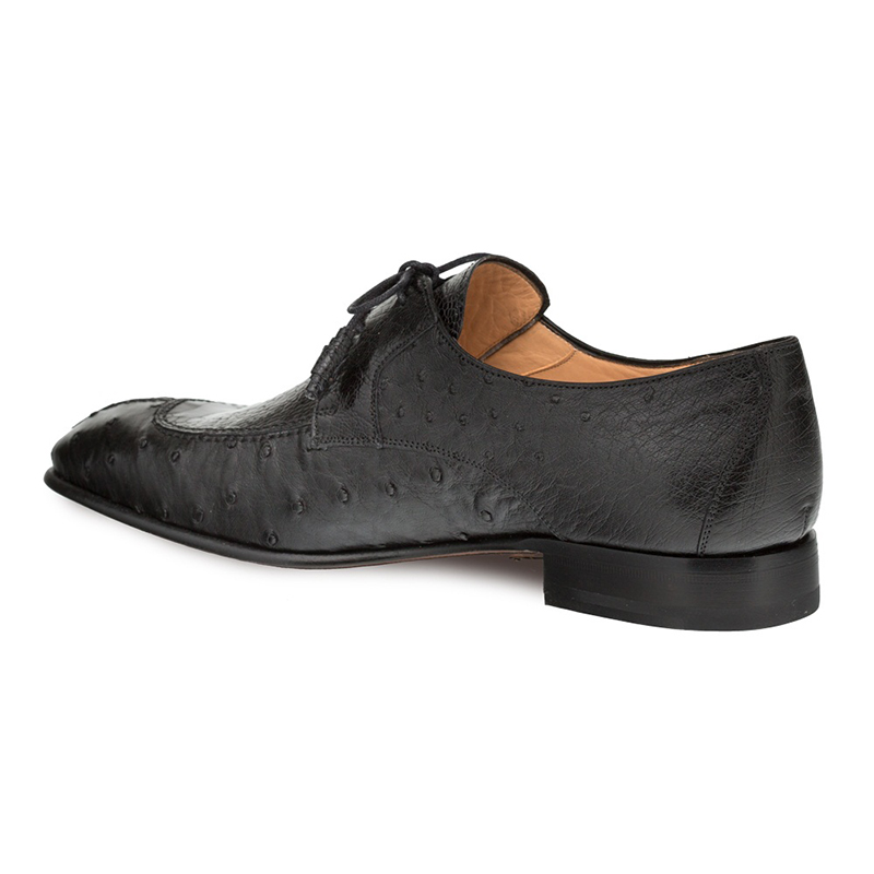Mezlan Amadeus Ostrich Shoes Black | MensDesignerShoe.com