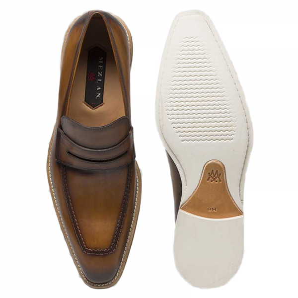Mezlan Castor Loafer Shoes Honey | MensDesignerShoe.com