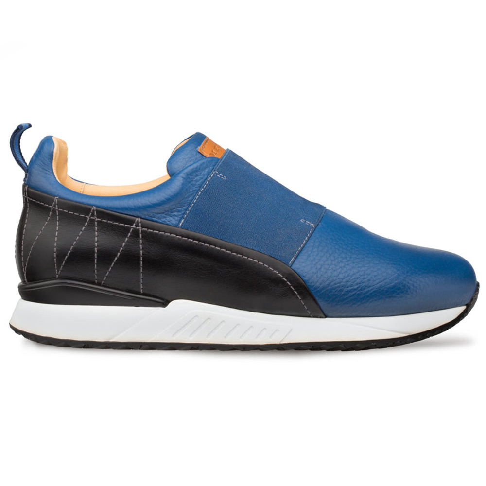Mezlan Elastic Slip On Sneakers Blue / Black  Image