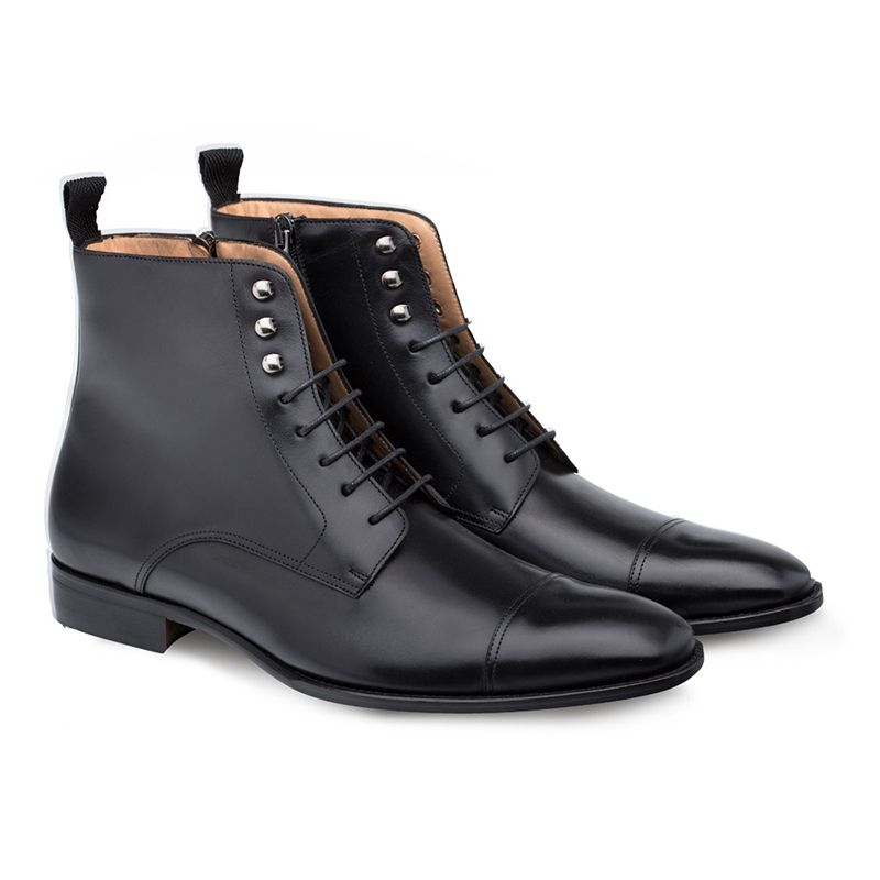 Mezlan Essen Lace Up Boots Black | MensDesignerShoe.com