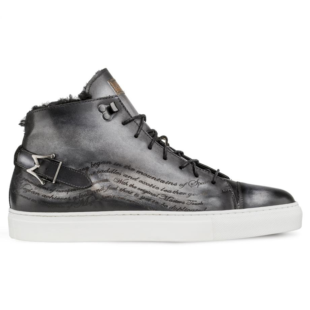 Mezlan Etched Hi-top Sneakers Grey Image