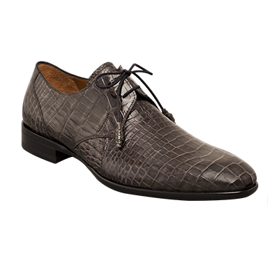Mezlan Gastone Alligator Derby Shoes Gray | MensDesignerShoe.com