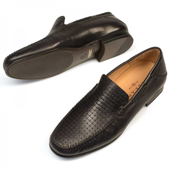 Mezlan Jano Calfskin Shoes Black | MensDesignerShoe.com