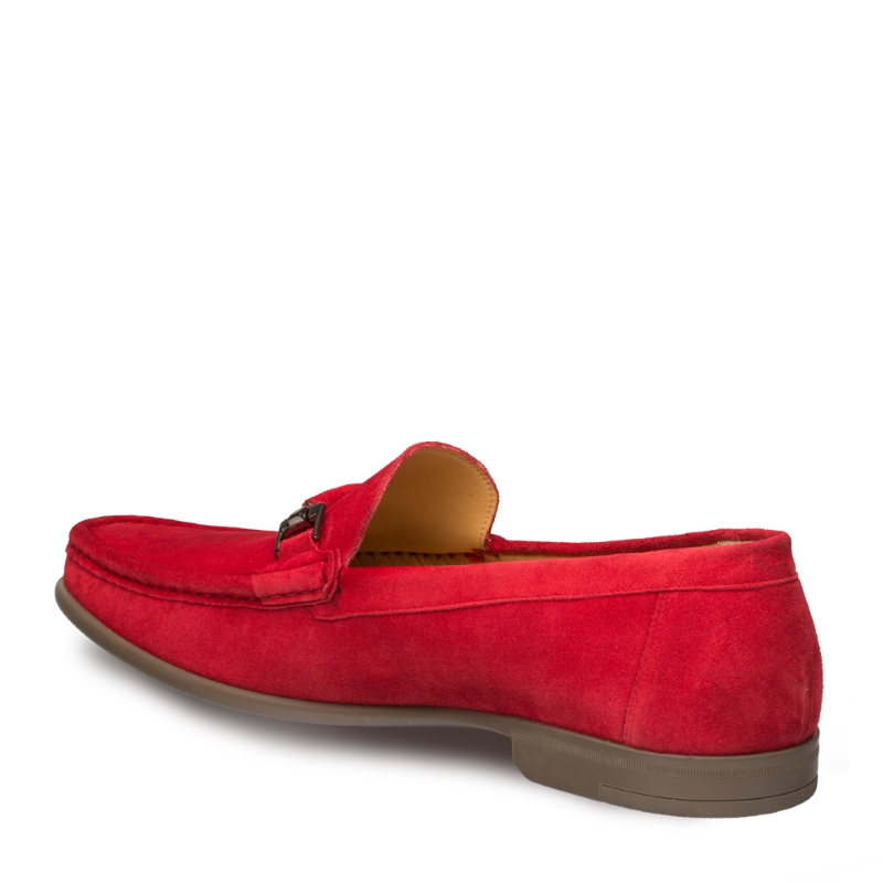 Mezlan Landa Suede Shoes Red | MensDesignerShoe.com