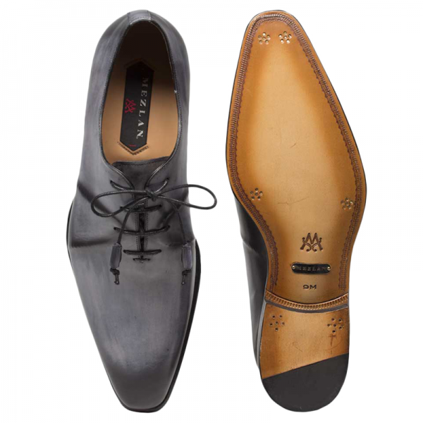 Mezlan Lorea Oxford Shoes Grey | MensDesignerShoe.com