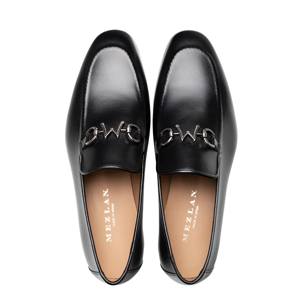 Mezlan Patina Icon Loafers Black (S20740) | MensDesignerShoe.com