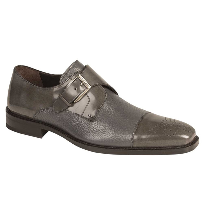 Mezlan Phoenix Calfskin / Deerskin Shoes Grey | MensDesignerShoe.com