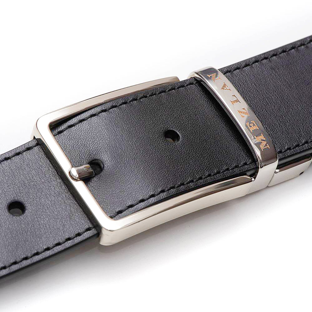 Mezlan Signature Reversible Belt Black / Grey Image