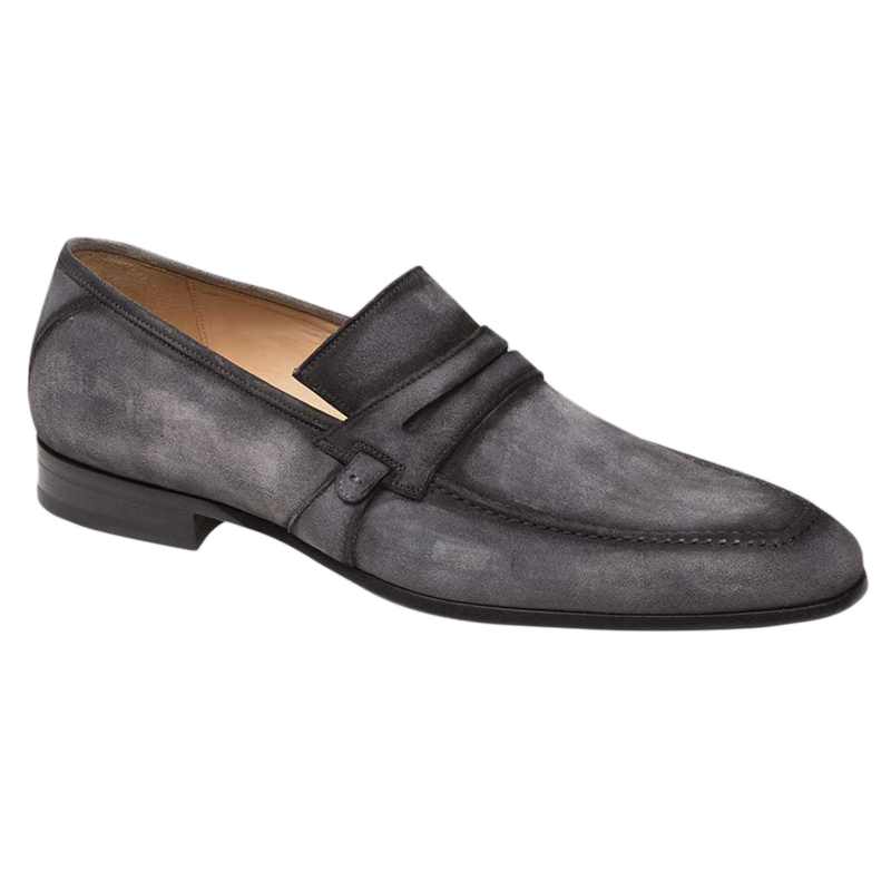 Mezlan Ulpio Loafer Shoes Light Grey | MensDesignerShoe.com