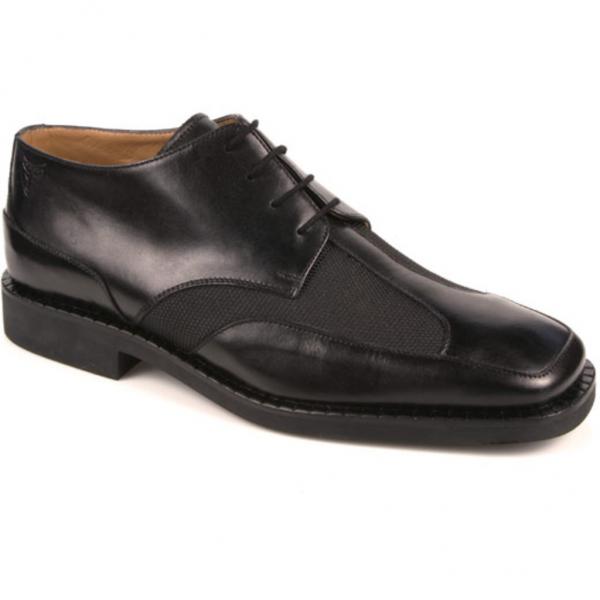 Michael Toschi Lucca Lace Up Shoes Black | MensDesignerShoe.com