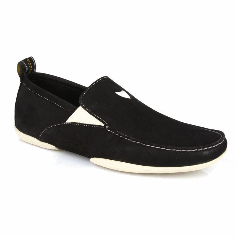 Michael Toschi Onda S Driving Loafers Black Suede Image