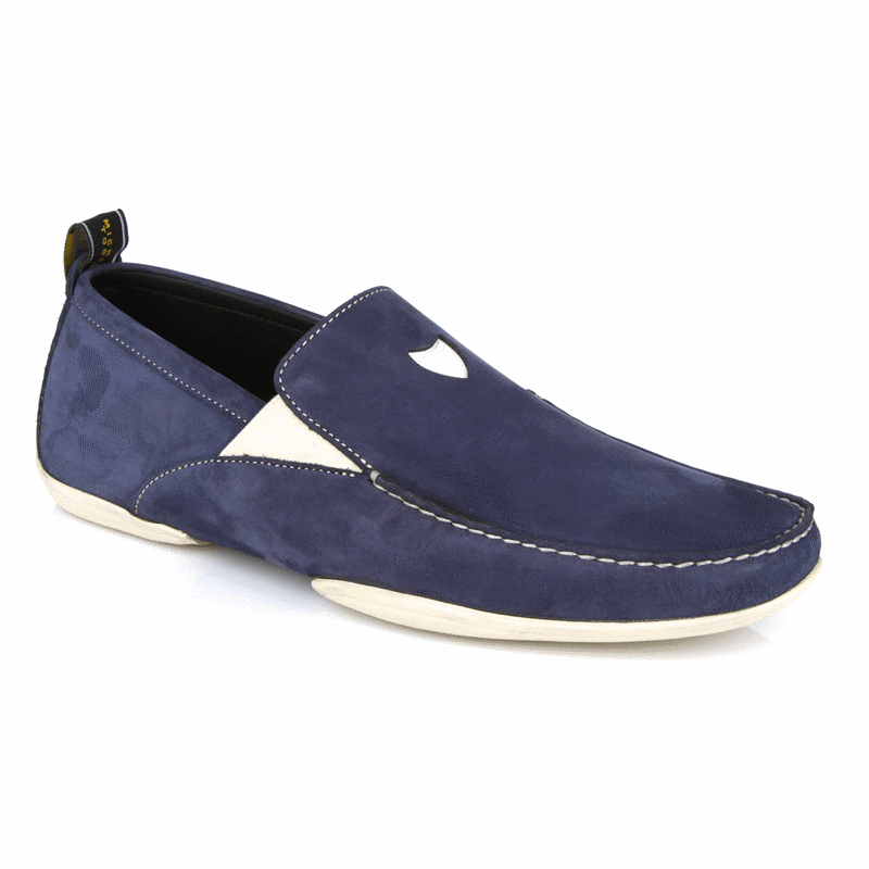 Michael Toschi Onda S Driving Loafers Navy Suede Image