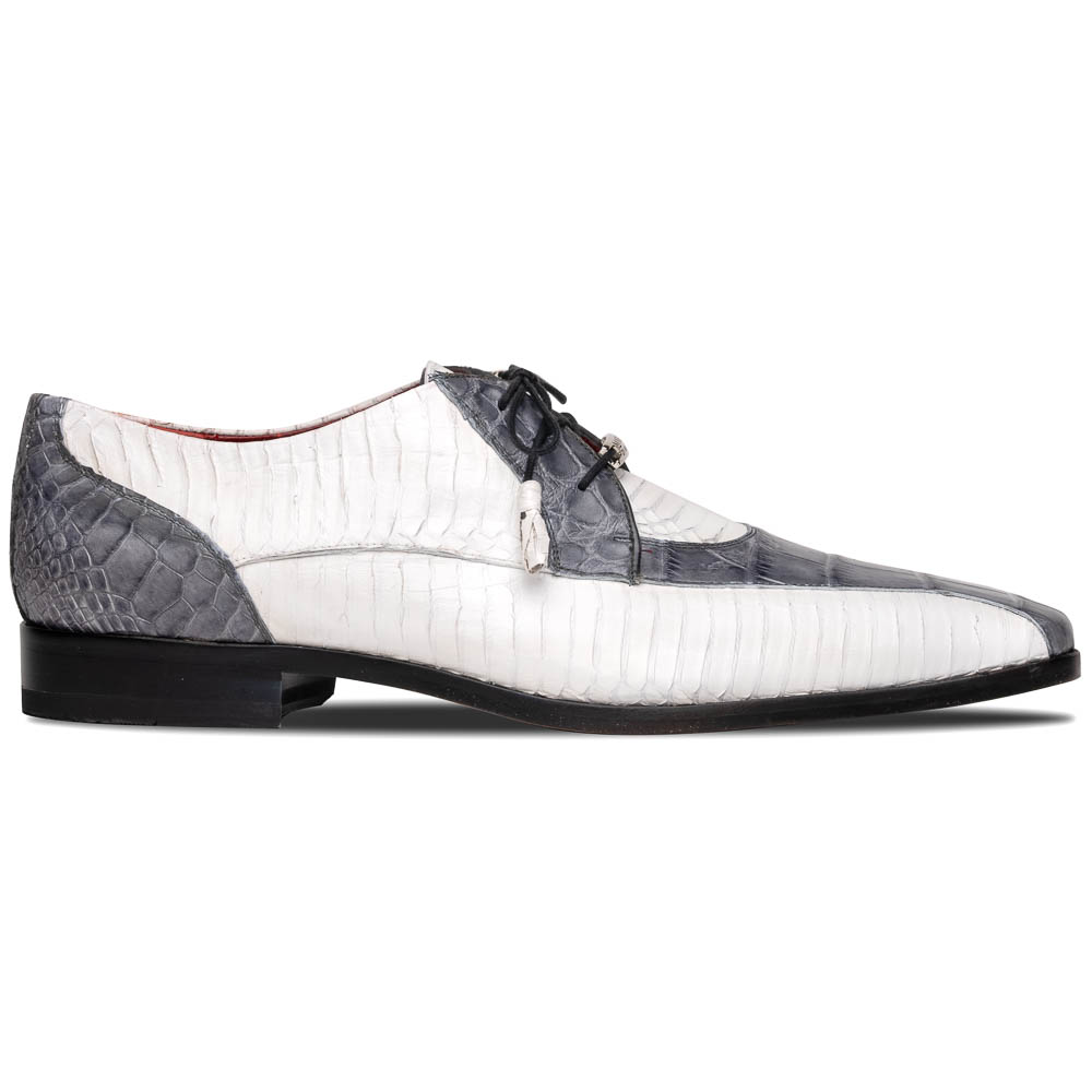 Marco Di Milano Moncalieri Alligator & Cobra Shoes White / Grey Image