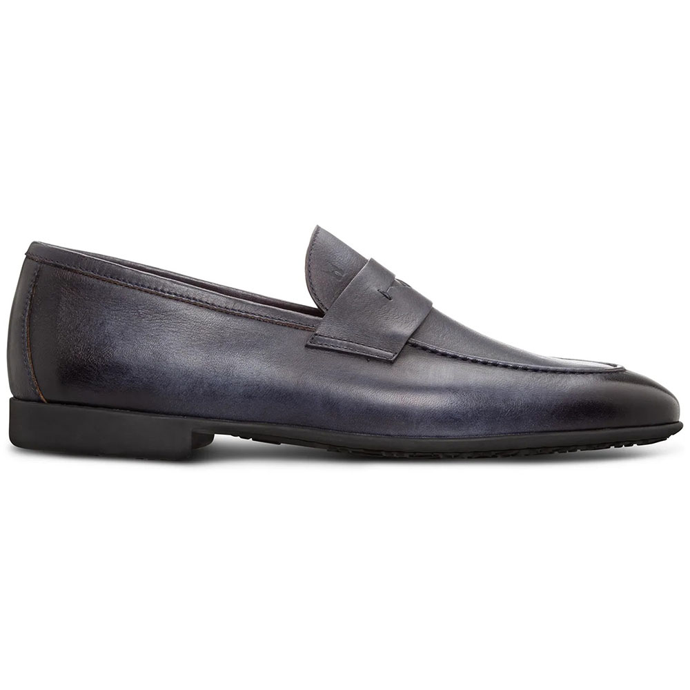 Moreschi 024532C Leather Loafers Navy Blue Image