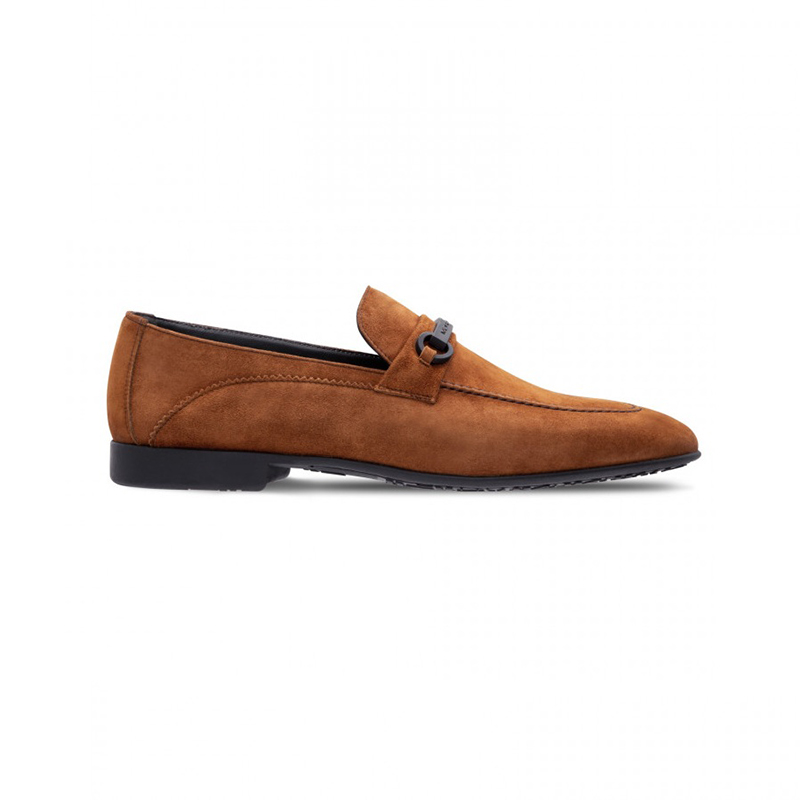 Moreschi 043157F MC Suede Loafer Shoes Light Brown | MensDesignerShoe.com