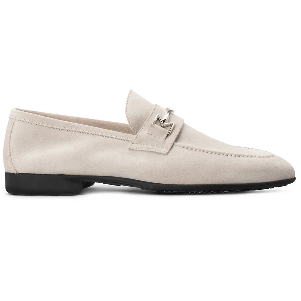 Moreschi 144406C Suede Loafers White Image