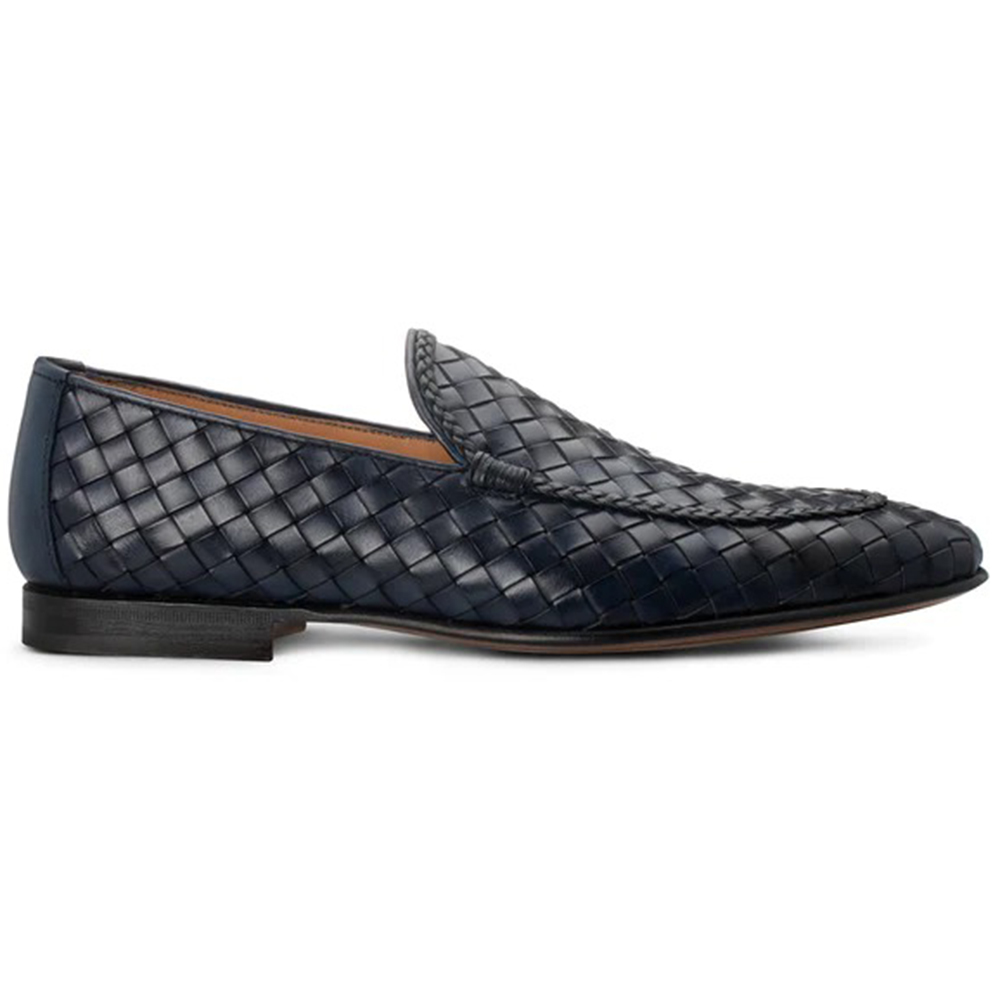 Moreschi 186532C Leather Loafers Navy Blue Image