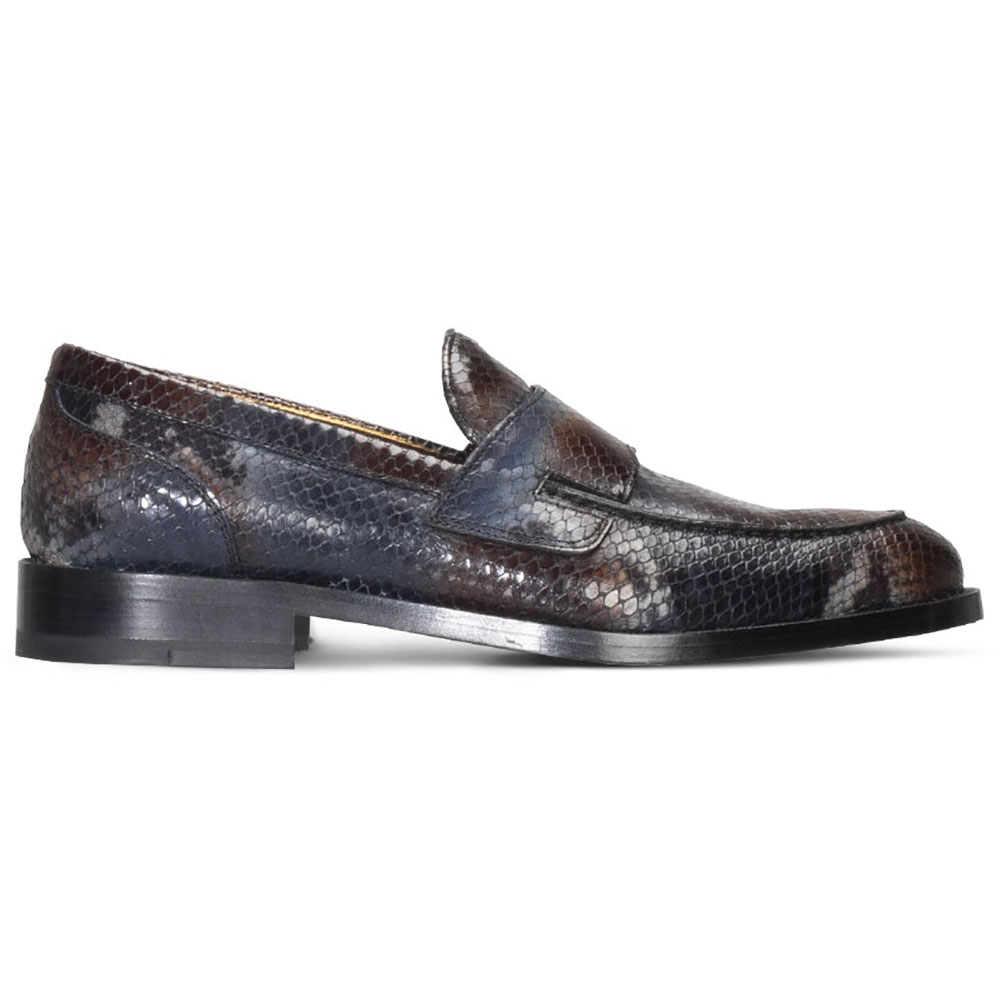 Moreschi 342412C Leather Loafers Brown/ Blue Image