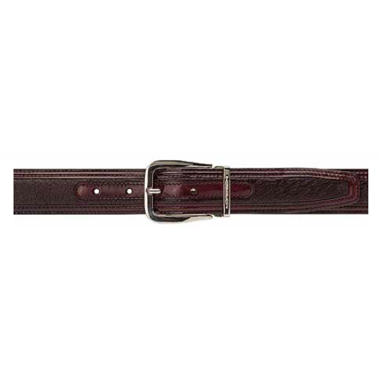 Moreschi Lione Peccary & Calfskin Belts Burgundy Image