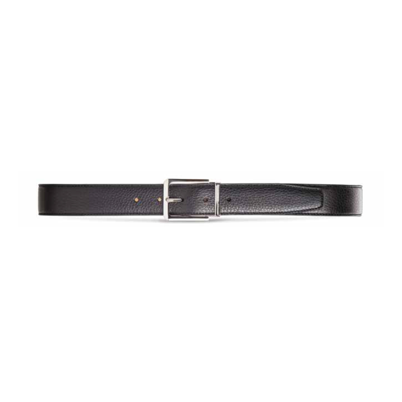 Moreschi Palma Grained Calfskin Belt Black Image