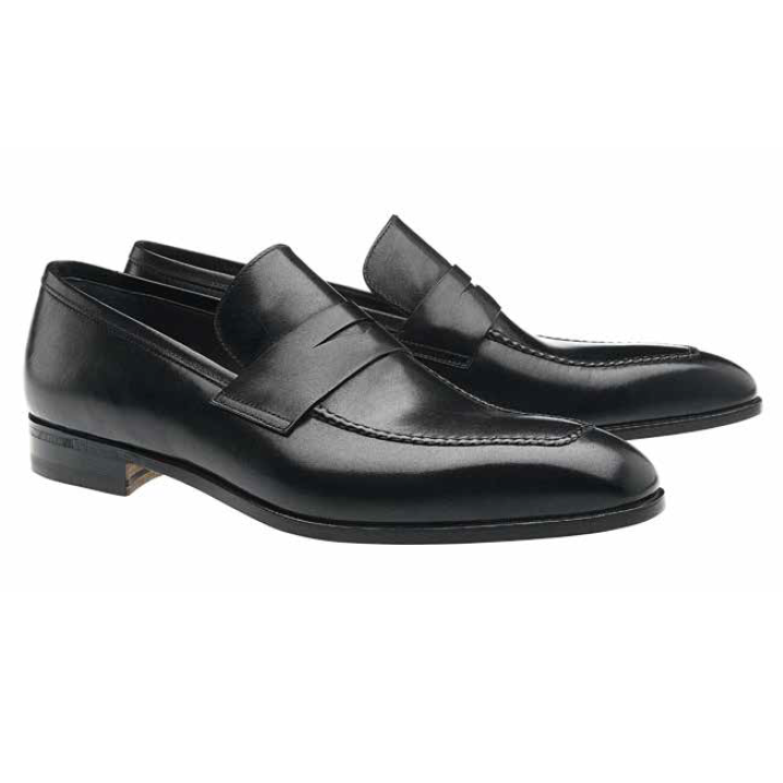 Moreschi Vancouver Apron Toe Penny Loafers Black Image