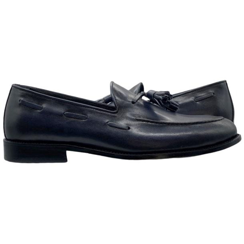 Paolo Shoes Giovanni Tassel Loafers Blue Image