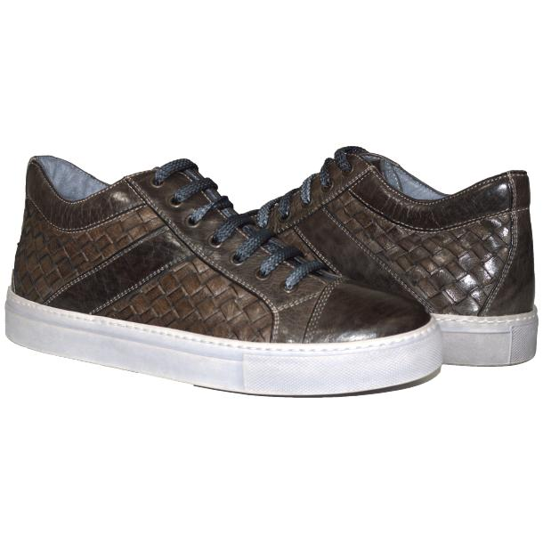 Paolo Shoes Tyler Woven Sneakers Stone Gray Image