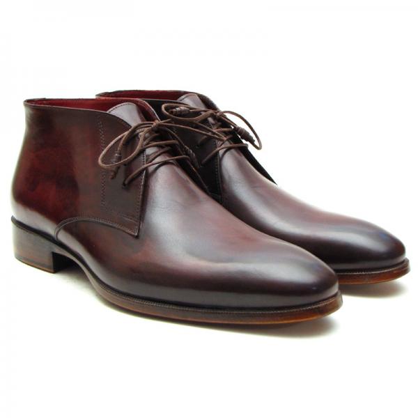 Paul Parkman Chukka Boots Brown / Bordeaux | MensDesignerShoe.com