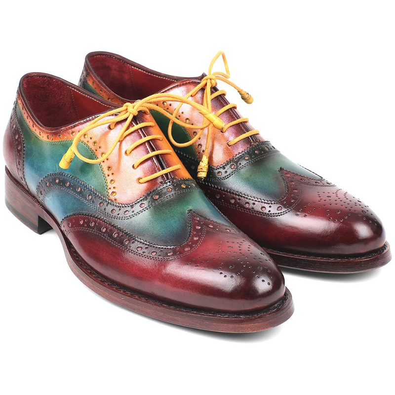 Paul Parkman Goodyear Welted Wingtip Oxfords Multi Color Image