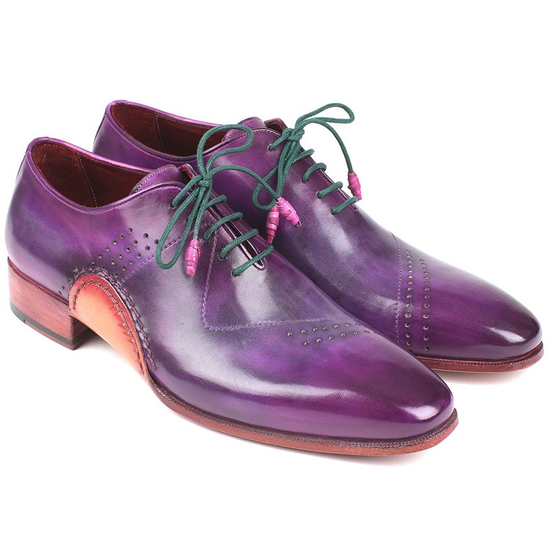 Paul Parkman Leather Oxfords Purple Image