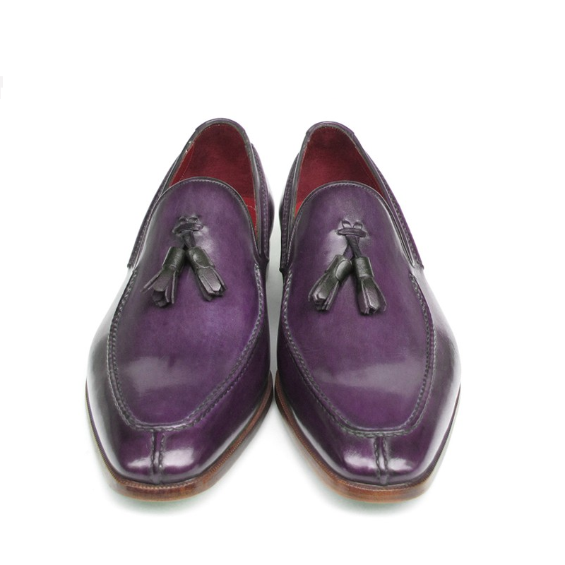 Paul Parkman Calfskin Tassel Loafers Purple Image