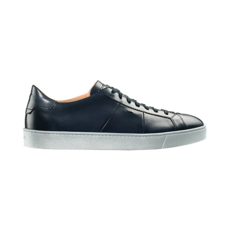 Santoni Peyton 6 Calfskin Sneakers Blue | MensDesignerShoe.com