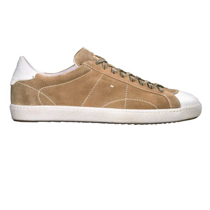 Santoni Shoes Tarpon S5 Suede Sneakers | MensDesignerShoe.com
