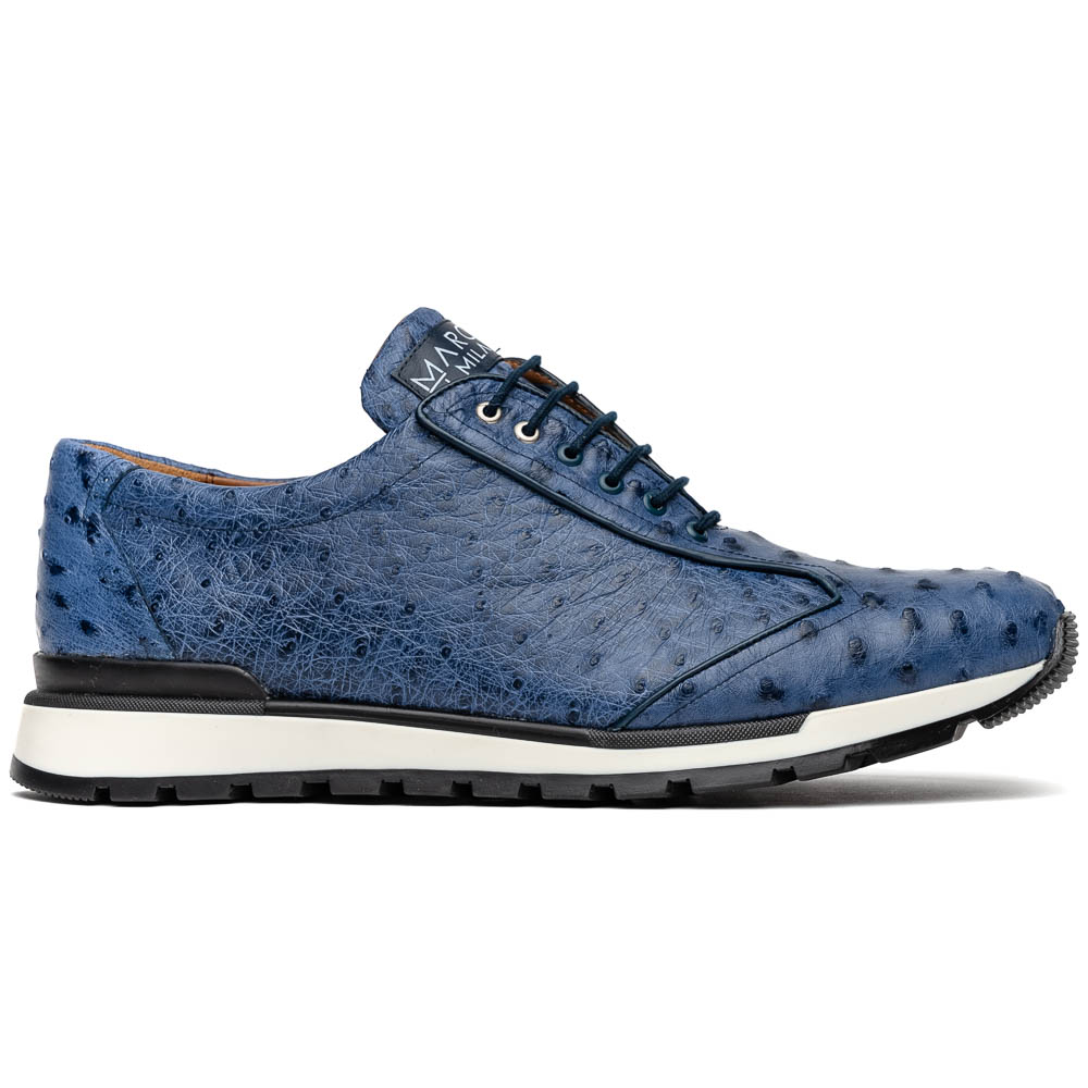 Marco Di Milano Scanno Ostrich Quill Sneakers Antique Navy Image