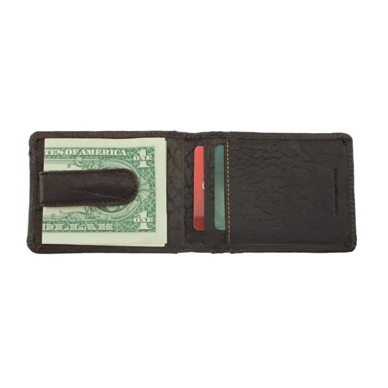 TB Phelps Cheyenne Bison Front Pocket Wallet Dark Briar Image
