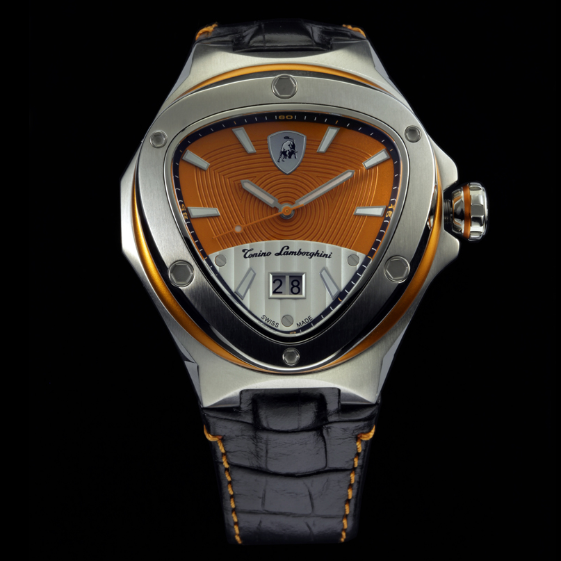 Tonino Lamborghini Spyder 3032 3-Hand Watch Orange Image