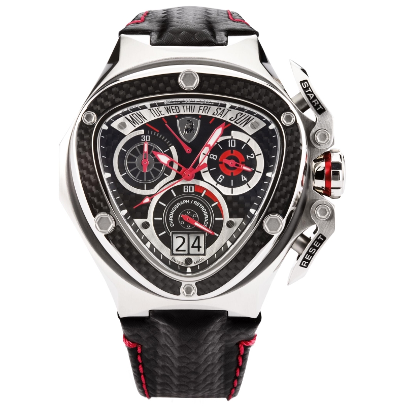 Tonino Lamborghini Spyder 3020 Chronographic Watch Black/Chrome Image