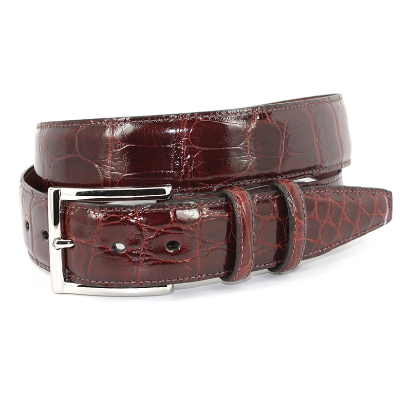 Torino Leather Genuine American Alligator Belt Cognac Image