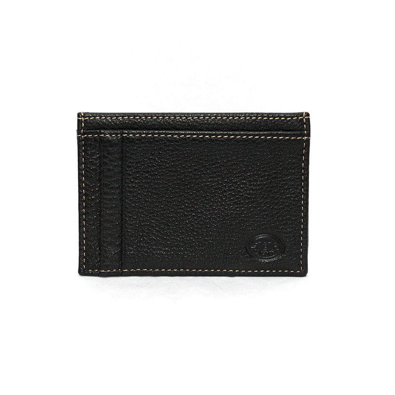 Torino Leather Tumbled Glove Leather ID Card Case Black Image