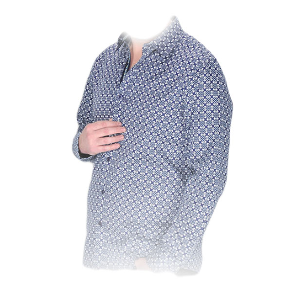 Vestigium R1608 Men's Long Sleeve Fashion Shirts Navy Blue Image