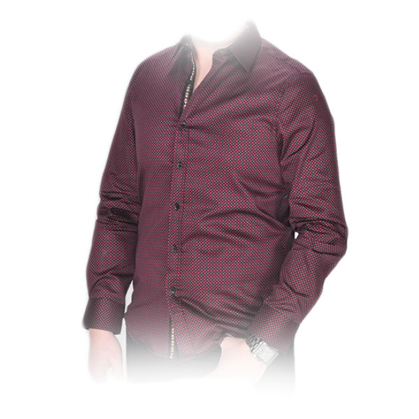 Vestigium R1613 Men's Long Sleeve Fashion Shirts Red Image