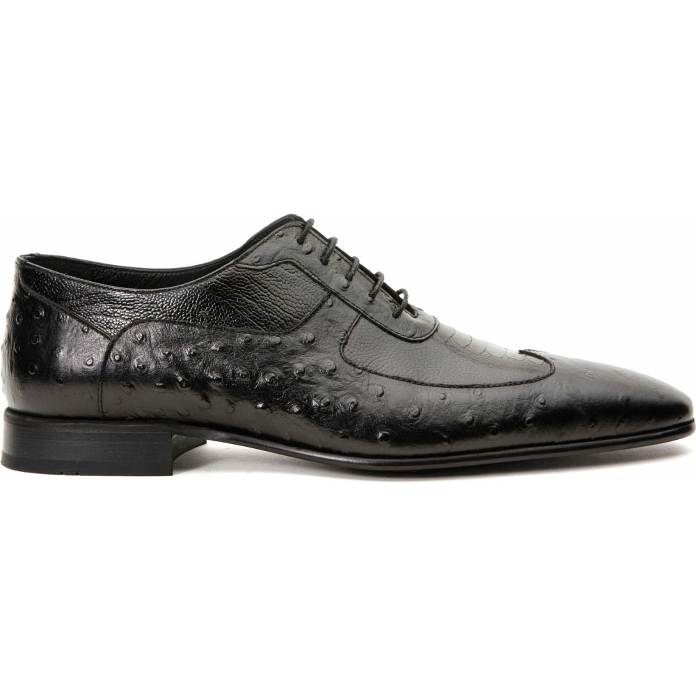 Vinci Leather Alabama Black Wingtip Oxford Shoe (11256) Image