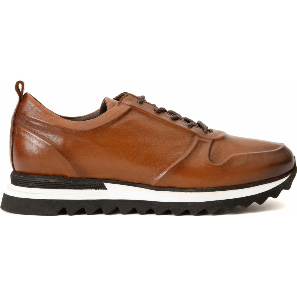 Vinci Leather The Barnett Brown Leather Sneaker (11089 T-4) Image