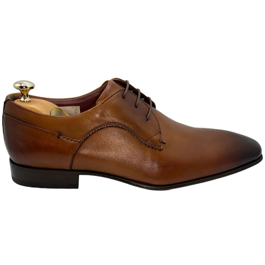 Vinci Leather The Buenos Aires Brown Derby Shoes (10723) Image