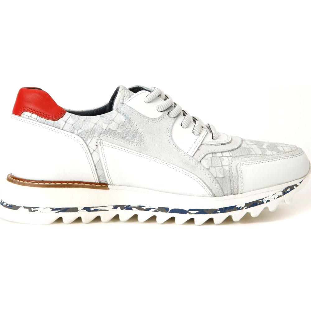 Vinci Leather The Cakarta White Leather Sneaker (06560 Z-8) Image