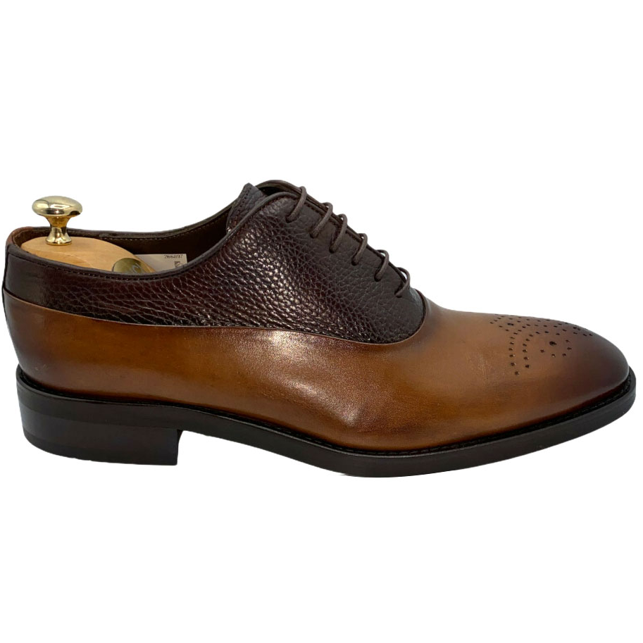 Vinci Leather The Chicago Brown Leather Oxford Shoe (10345) Image