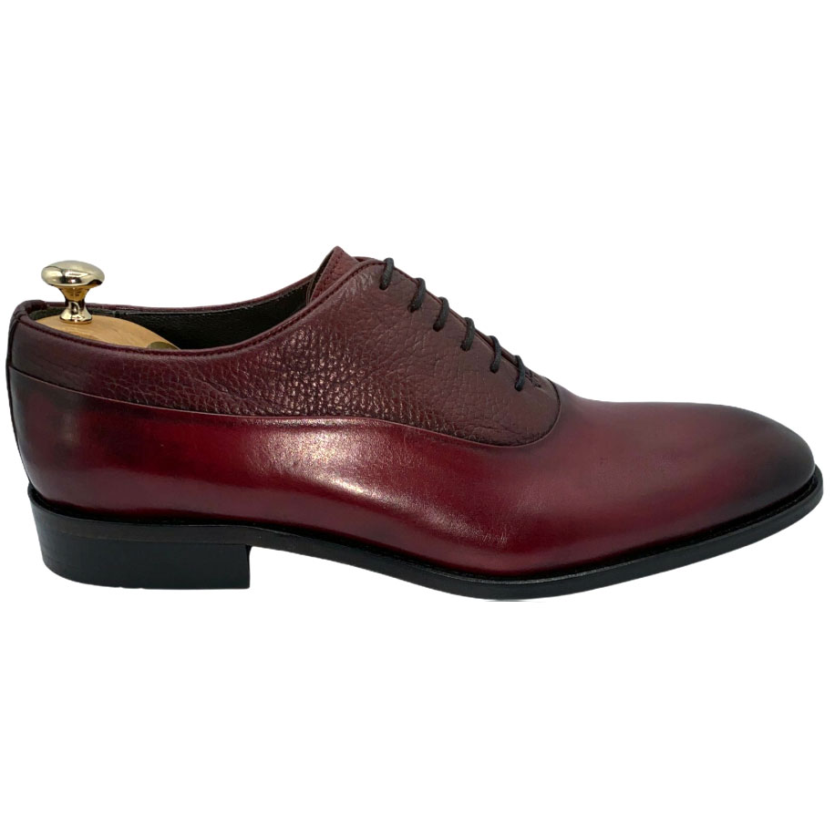 Vinci Leather The Chicago Burgundy Leather Oxford Shoe (10345) Image