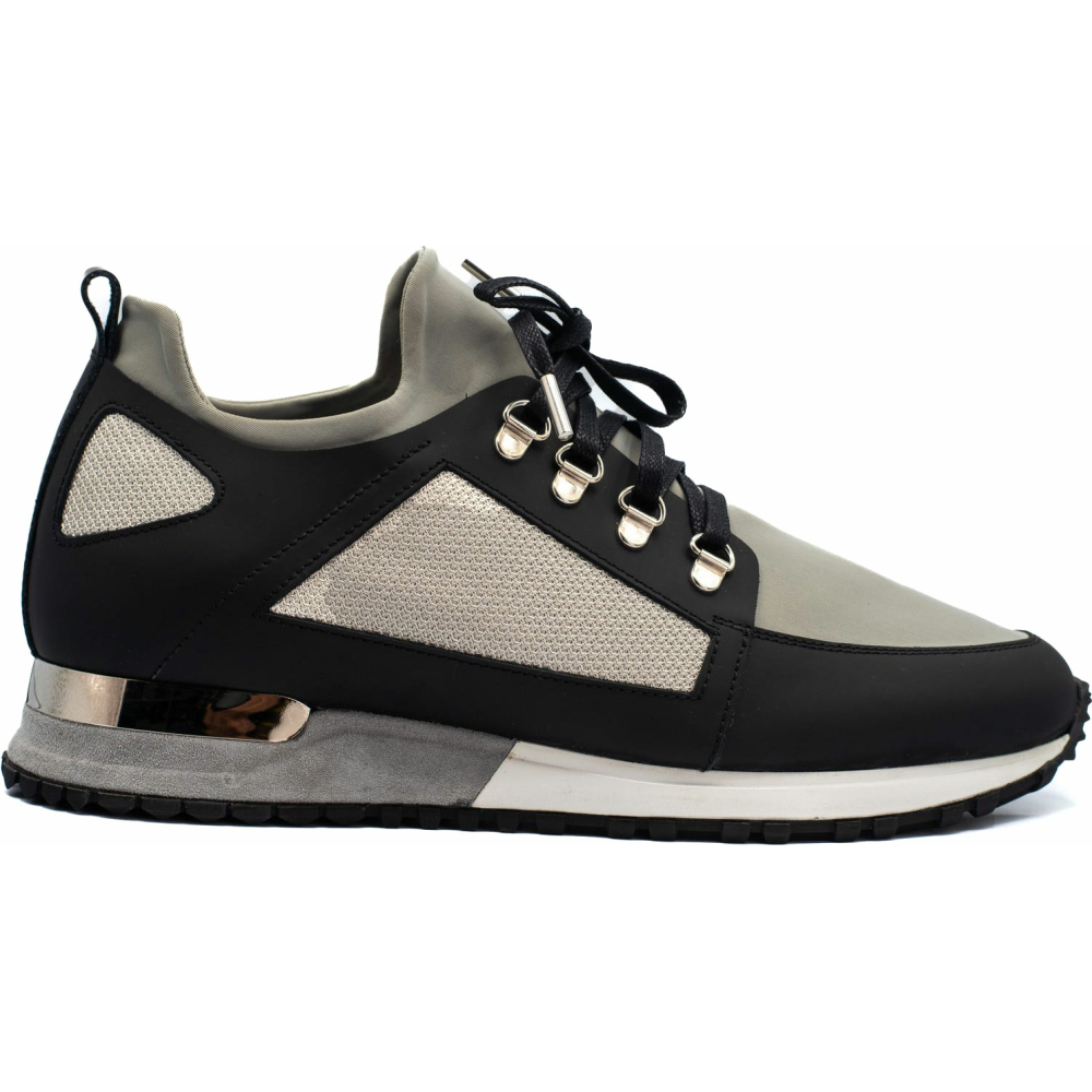 Vinci Leather The Emir Grey Leather Sneaker For Men Limited Edition (D-529) Image
