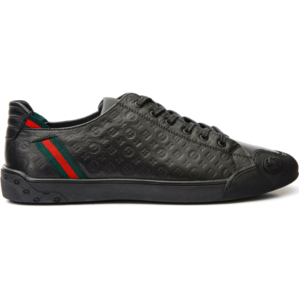 Vinci Leather The Getto Black Leather Sneaker (15260) Image