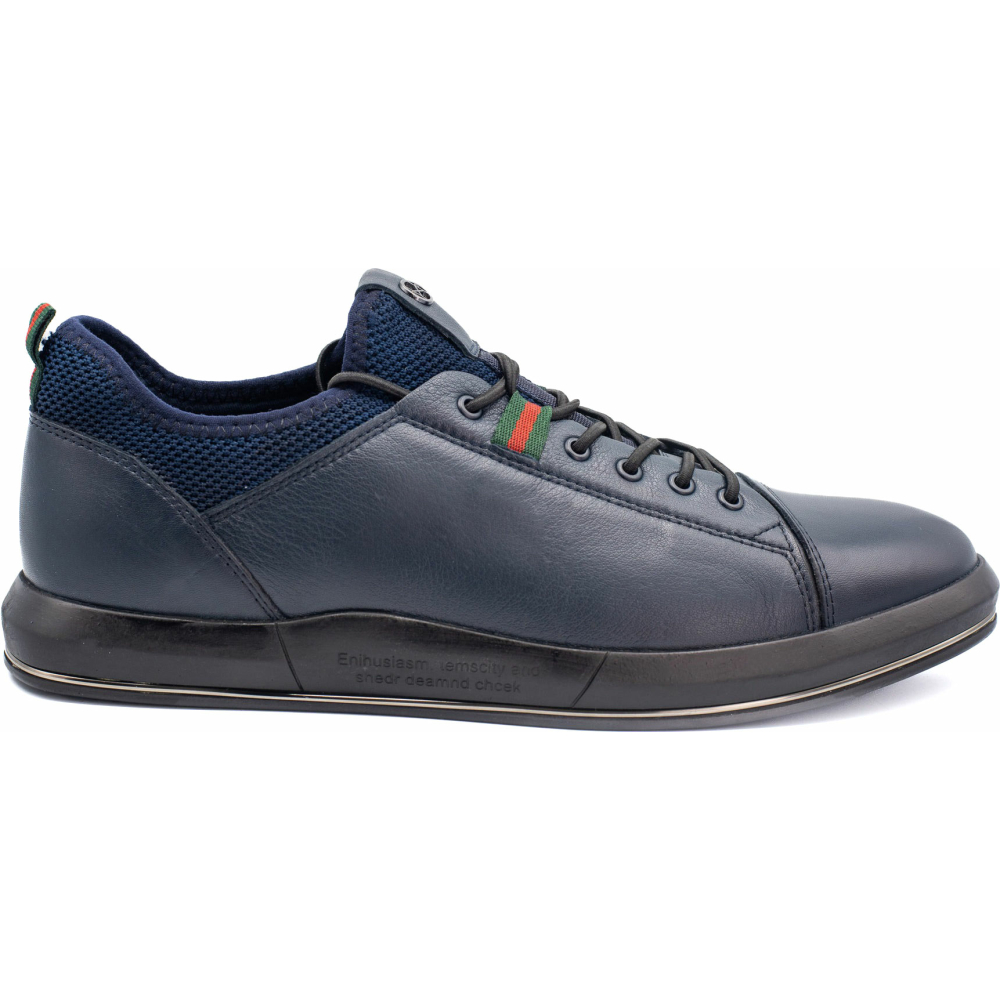 Vinci Leather The Hoxton Navy Leather Sneaker (10397) Image